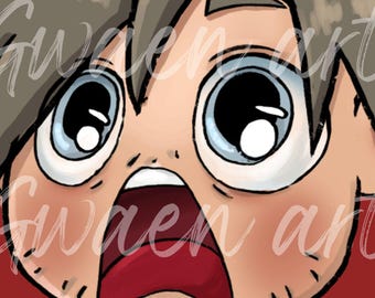 Emoticonos de Leon Chibi sorprendido - Resident Evil Requiem Twitch (descarga digital)