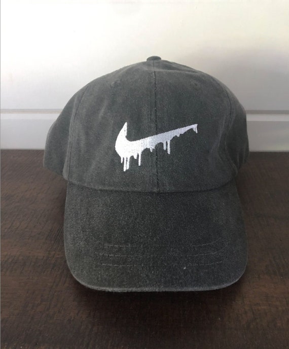 Nike Inspired Drip Baseball Cap Etsy