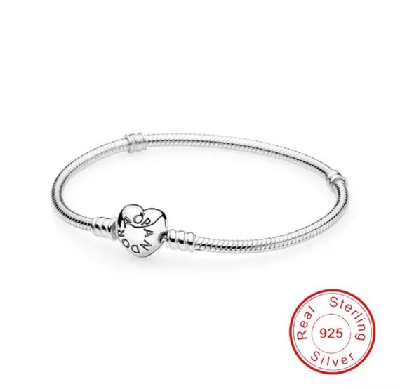 Sterling Silver 925 Bracelet Fit Pandora Original Design Beads Charms Bangle DIY Jewelry Making Gift For Women
