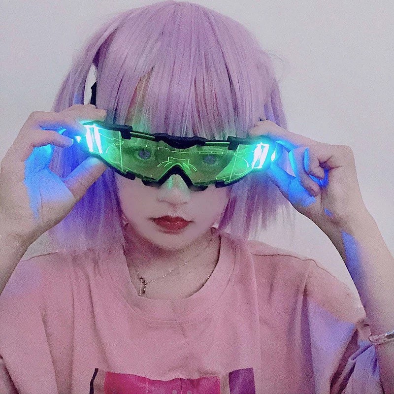 Japan Harajuku Anime Glasses LED Shiner Super Cool Safety | Etsy