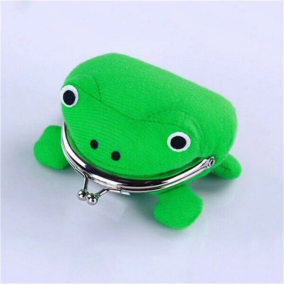 Frog Coin Purse Wallet Pouch Big Mouth Frog Fluff Clutch Green Coin Purse Wallet Ladies Day Best Gift Cute Patchwork Cloth Hasp 2020