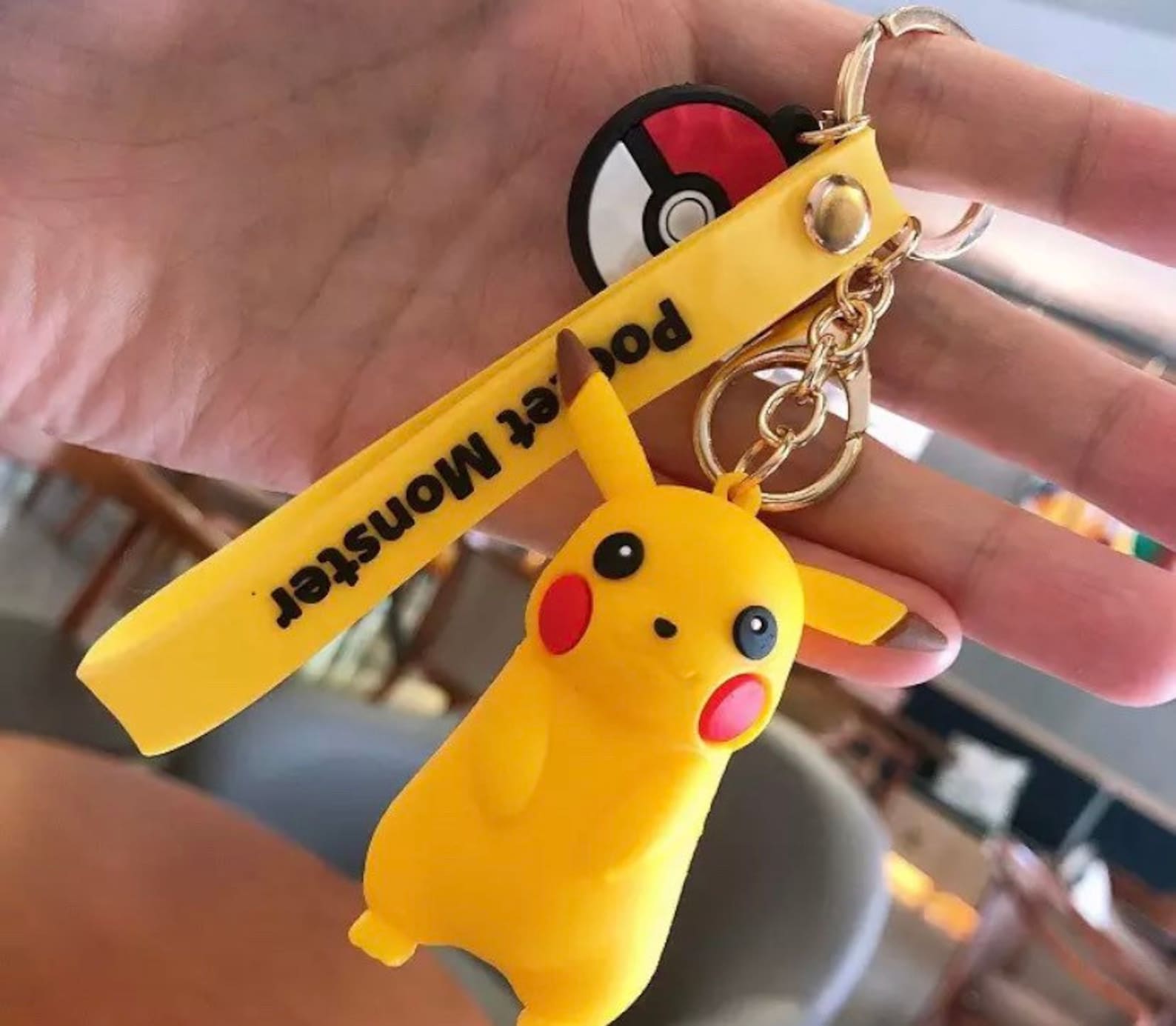 Pokemon PIKACHU Keychain Keychains Female Couple Cartoon Cute Etsy