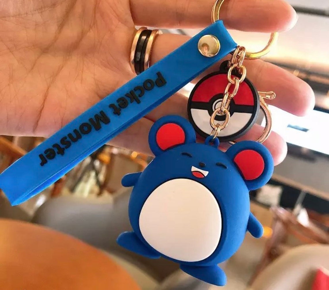 Pokemon PIKACHU Keychain Keychains Female Couple Cartoon Cute Etsy