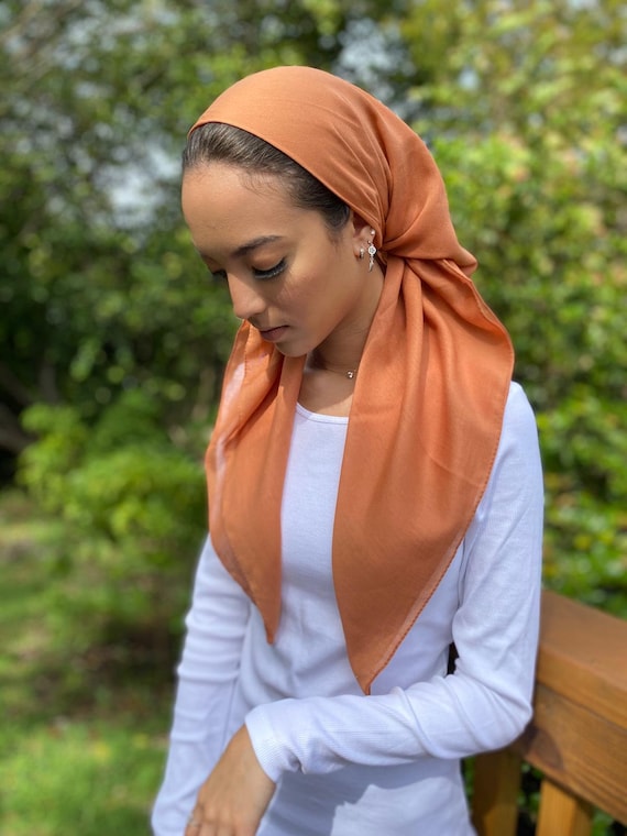 head scarf brown