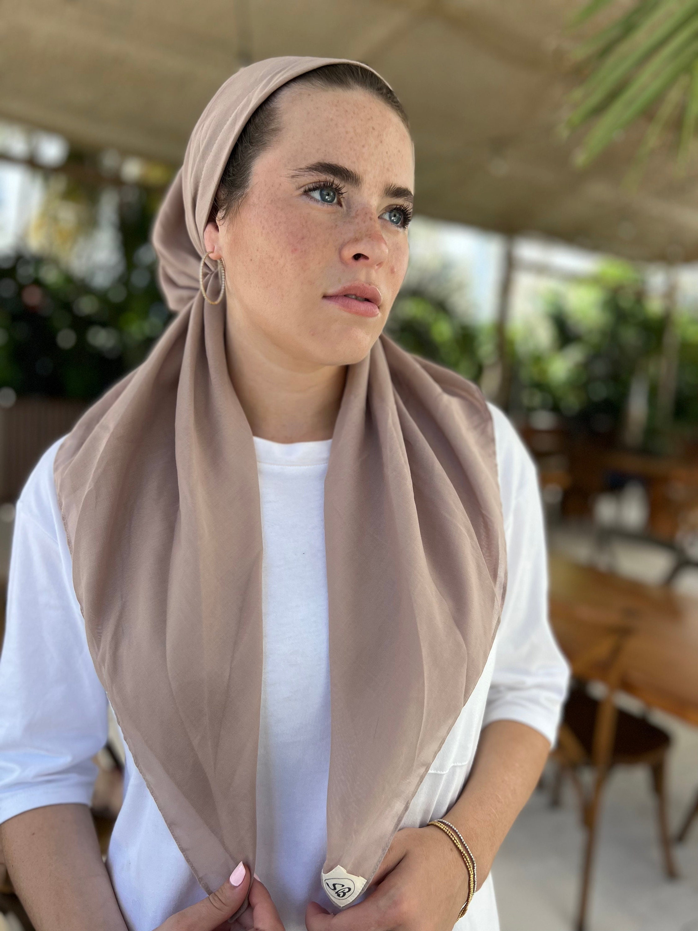 Underscarf Hijab Ninja Wrap – Women's Muslim Islamic Turban Head Cover – White Polyester