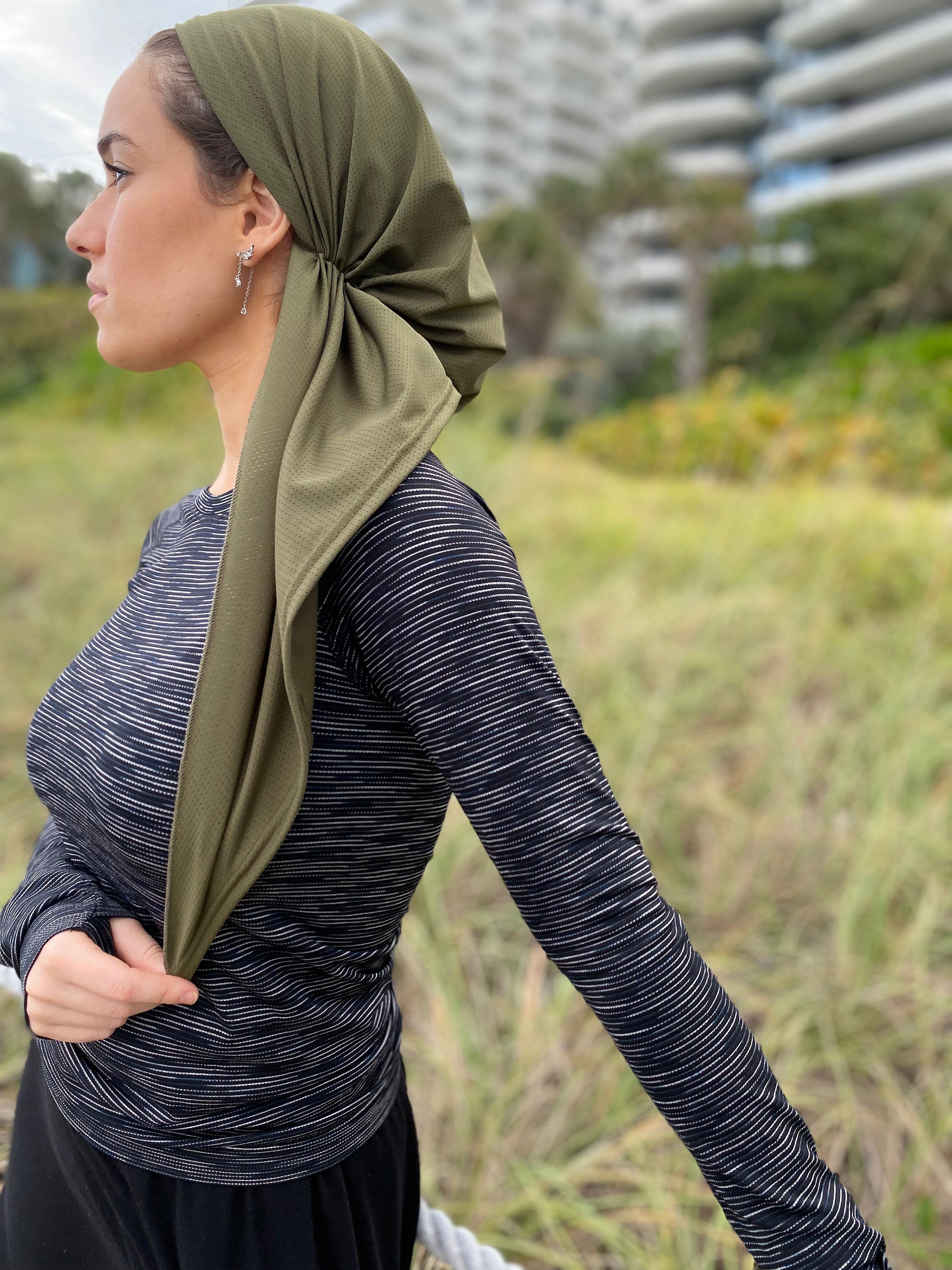 Dri Fit Sport Pretied Head Scarf | Women | Chemo Scarf | Tichel