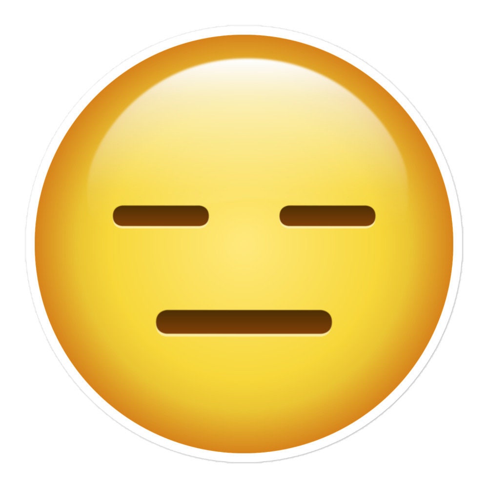 Not Amused Emoji - Etsy Australia