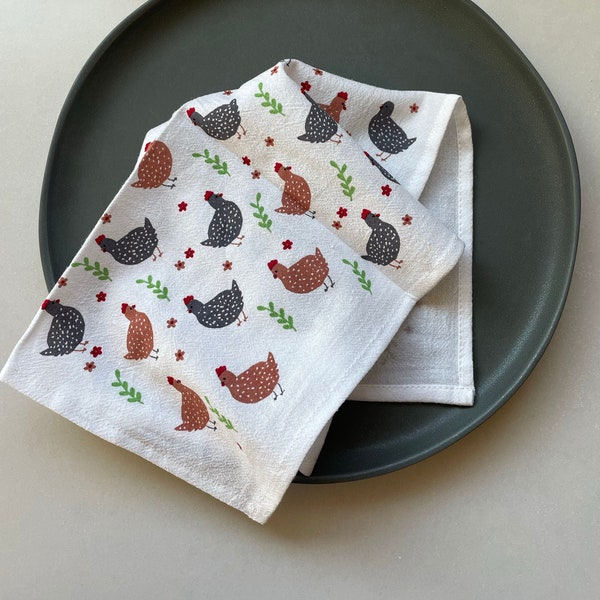 Gift for Chicken Lover Reusable Napkins Cocktail Napkins Cloth Napkins Small Fabric Napkins Cotton Napkins Dinner Napkins Casual Napkins