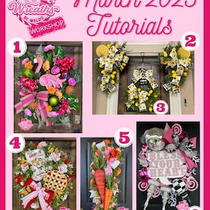 Tutorial Bundle—Please Read Description! Summer Wreathmaking Tutorials, Summer Decorating Tutorial