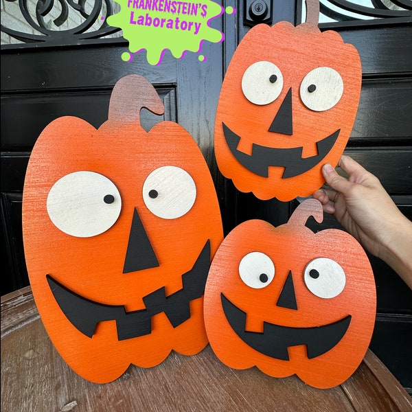 Jack O Lantern Attachment Set, Painted Jack O Lanterns, Jack O Lantern Decor Supplies, Wreath Making Supplies, Wreath Decor