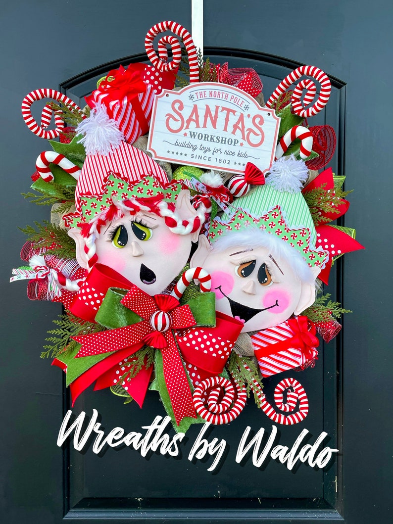 TUTORIAL How to Make a Christmas Elf Wreath Christmas Wreath Etsy