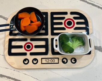 Pretend Play Flisat Stove Top Insert | Fun and FUNctional Sensory Activity & Homeschooling Collection by WoodChic.