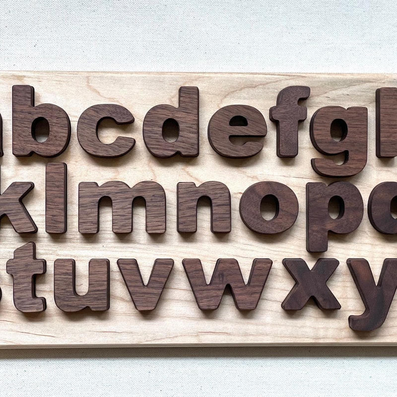 Alphabet Puzzle Wooden - Etsy