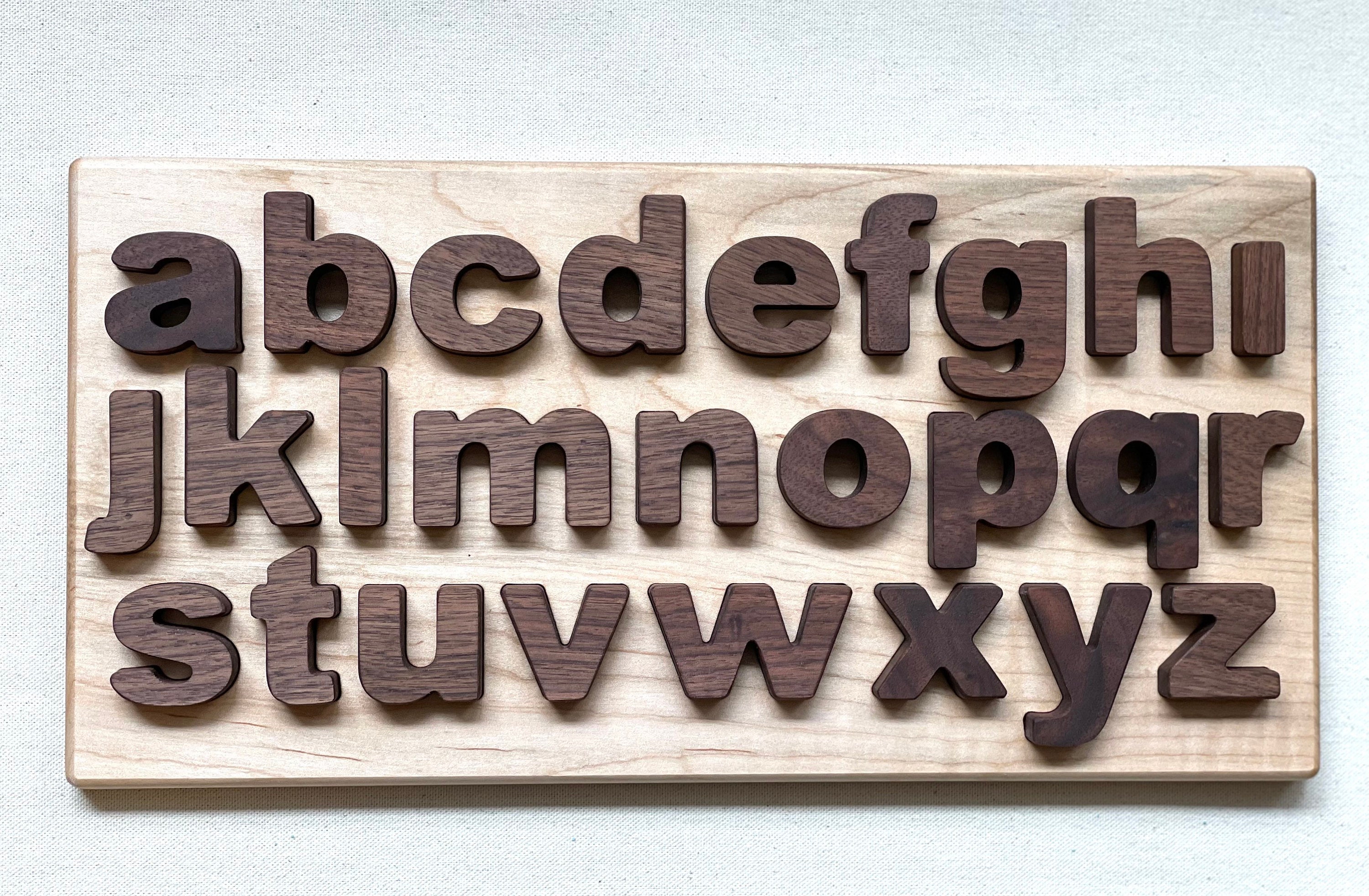 Lower Case Hardwood Alphabet Board | Fun and Functional Sensory