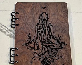 Solid Wood Journal | Wood Notebook | Diary | self care journal |