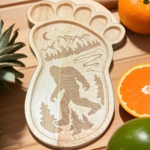 Big Foot Decorative Wood Tray I Wood Serving Tray | Cutting Board | Charcuterie Board | Catch all Tray | Unique Gift