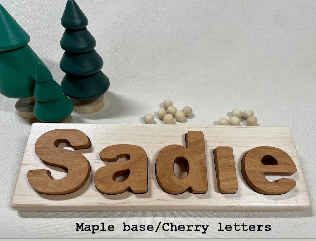 Personalized Wood Name Board Montessori Wooden Name Puzzle Made Using
