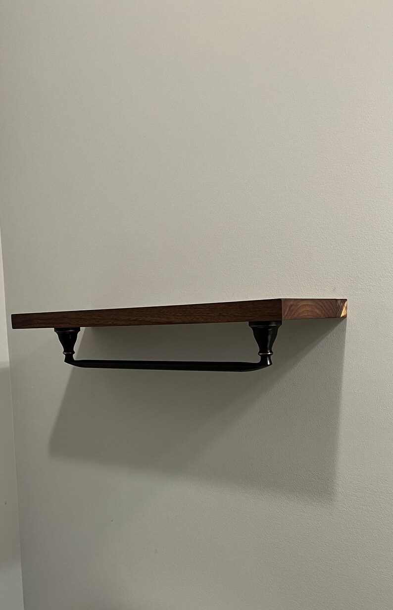 Black Walnut Floating Shelf Live Edge Floating Shelf Etsy
