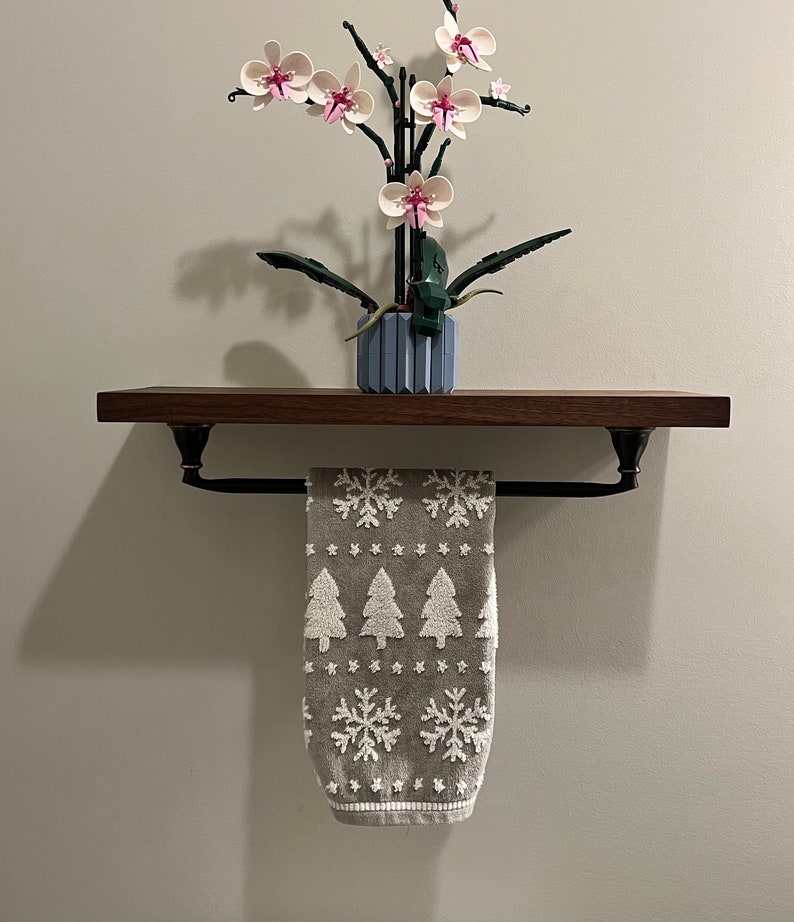 Black Walnut Floating Shelf Live Edge Floating Shelf Etsy