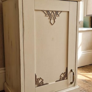 Art Deco Wood Trim Set, Geometric Filigree Decals