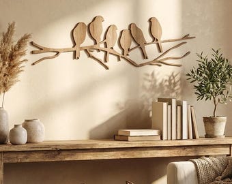 Decorative Wall Feature, Birds or Doves on a Branch, Nature-Inspired Decor