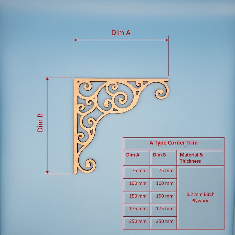 Decorative Corner Trims 5 Styles in 5 Standard Sizes Custom Etsy UK