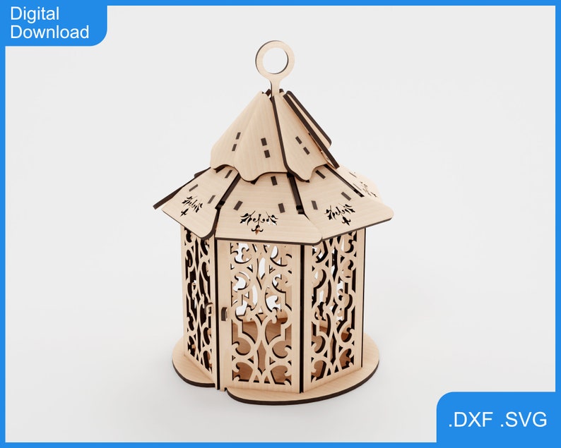 Laser Cut Your Own Lantern DXF and SVG Files Designed for 3 Etsy