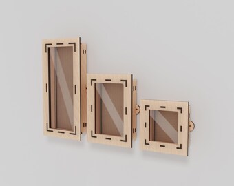 Shadow Box Picture Frames .SVG .DXF Templates