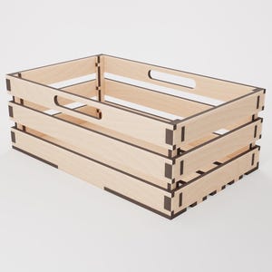 Plantilla de caja de madera .SVG .DXF