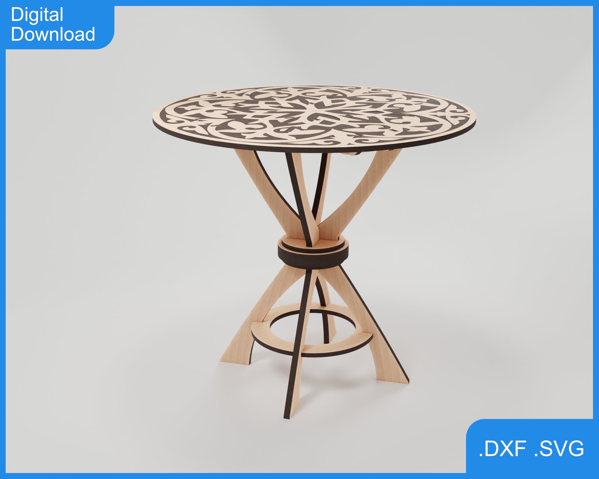 Coffee Table Laser Cutting CNC Template .SVG .DXF Etsy