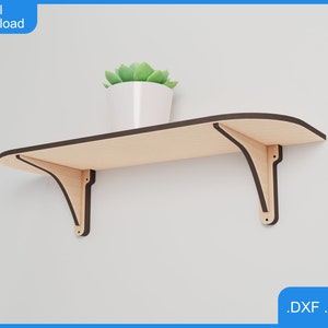 Wooden Wall Shelf .SVG .DXF Templates