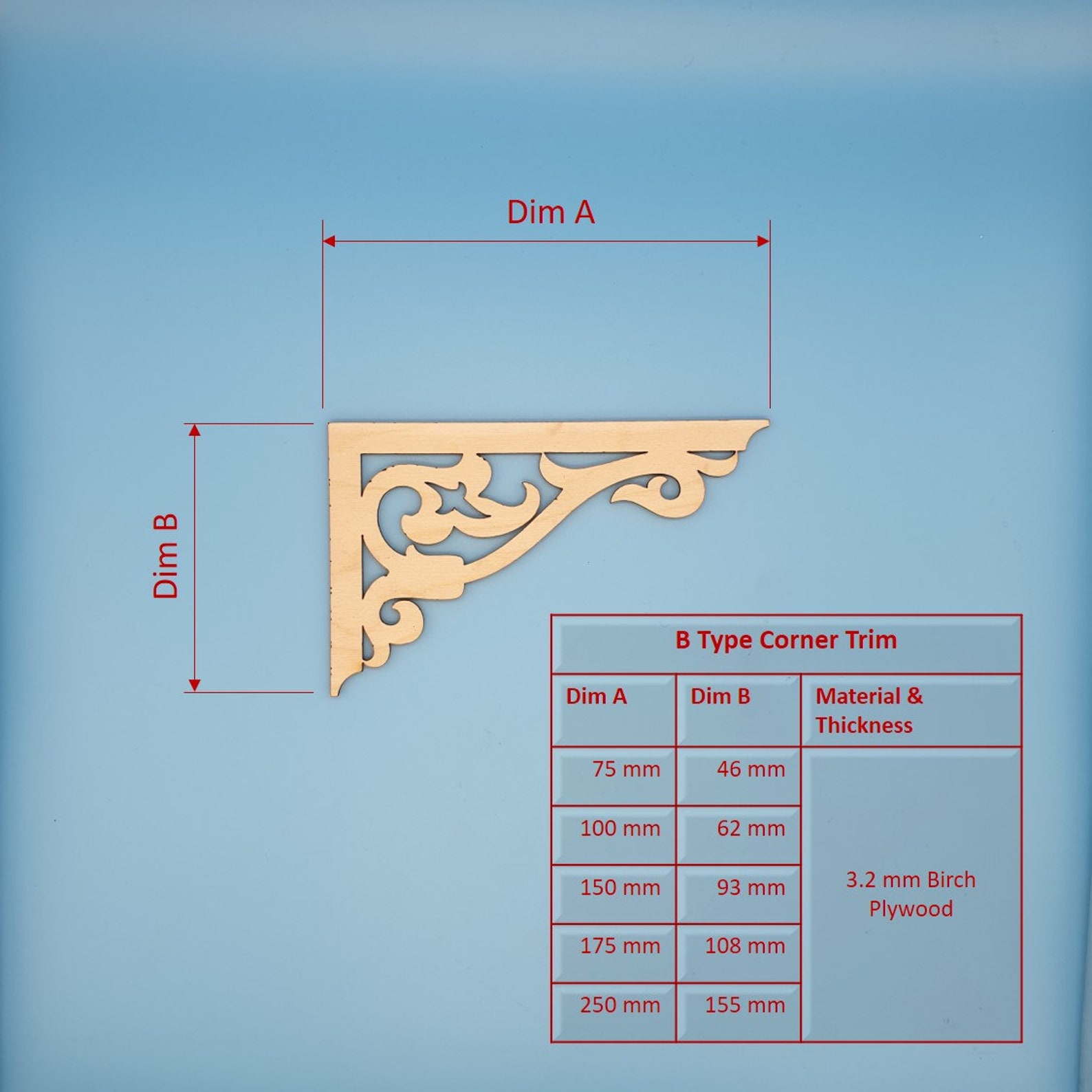 Decorative Corner Trims 5 Styles in 5 Standard Sizes Custom Etsy UK