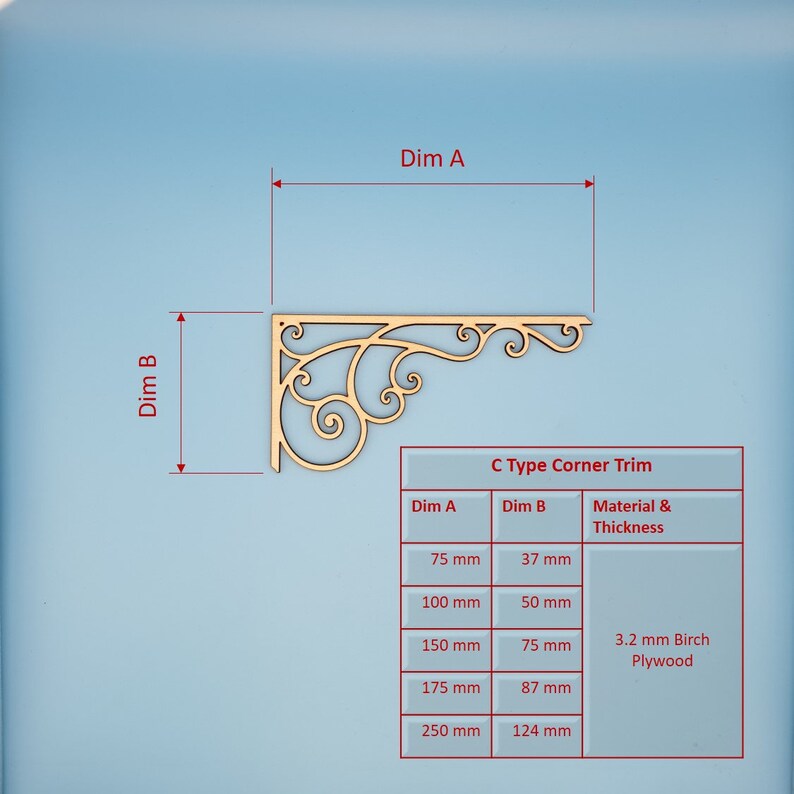 Decorative Corner Trims 5 Styles in 5 Standard Sizes Custom Etsy UK