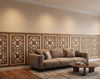 Wall Panel Kits, Plain Wooden Wall Panelling, Ready to Paint Wood Panels for Walls