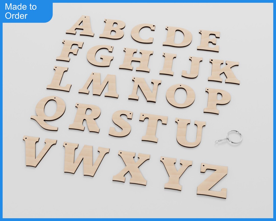 Letter Key Rings - Etsy