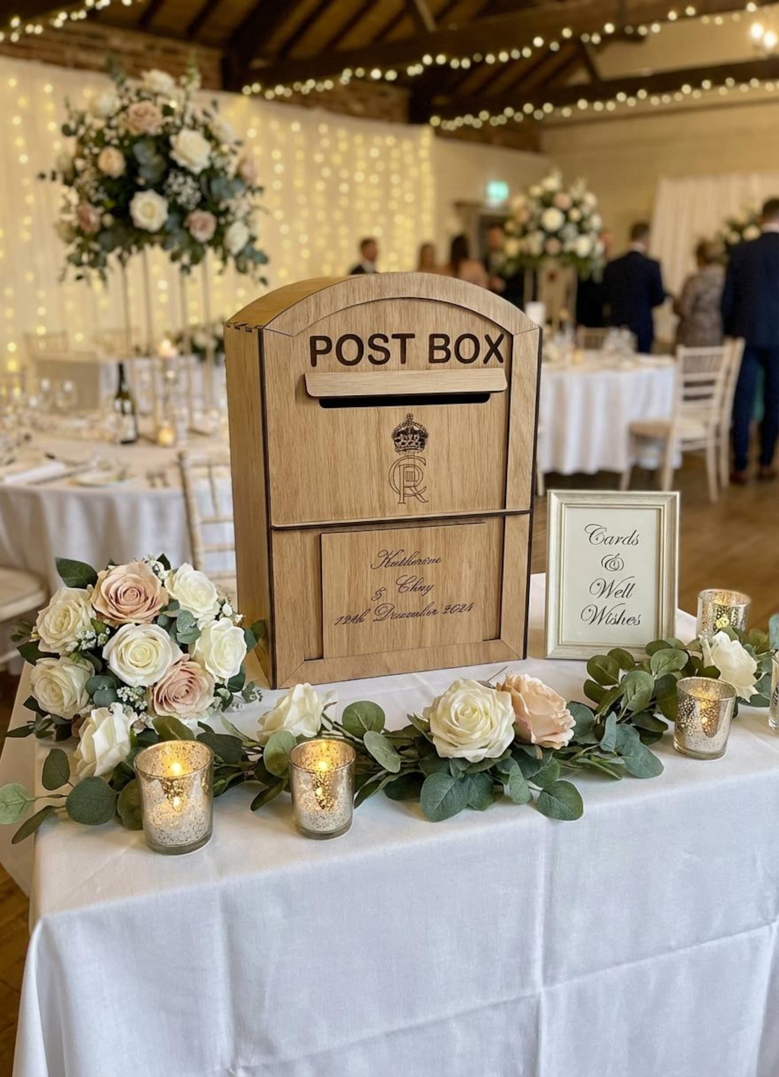 Personalised Rustic Wedding Card Box, Wooden Keepsake Post Box - Etsy