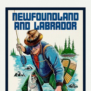 Terra Nova e Labrador, Província Feliz do Canadá, Ver. I, impressão vintage sobre tela, 50 x 70 cm, 20 x 25" aprox.