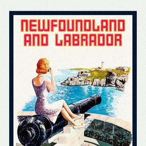 Terra Nova e Labrador, Província Feliz Ver. III, impressão vintage sobre tela, 50 x 70 cm, 20 x 25" aprox.