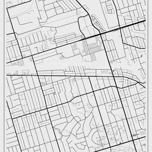 Toronto: The Junction, Toronto, A Modern Map, auf strapazierfähigem Canvas 50 x 70 cm, 20 x 25" ca.