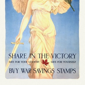 Share in the Victory, Save for your Country, Save for Yourself, Kaufe War Savings Stamps, Kriegsposter auf schwerer Baumwollleinwand, 50 x 55 cm