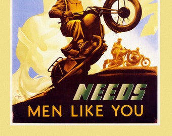 Canada&#39;s New Army Needs Men Like You, Canada WW I Poster,