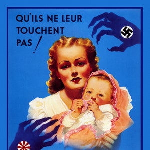 Plakat kanadyjski z czasów I wojny światowej, Kup obligacje Victory Bonds IV (po francusku), 1915, na grubym płótnie bawełnianym, ok. 22x27".