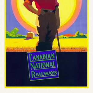 The West, CNR, travel poster reprinted on durable cotton canvas, 50 x 70 cm, 20 x 25&quot; approx.