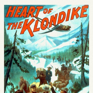 The Heart of the Klondike, Across the Chilkoot Pass, A Book Ver. II, impresión vintage sobre lienzo, 50 x 70 cm, 20 x 25" aprox.