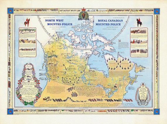 The North West Mounted Police ( Royal Canadian Mounted Police), 196, on heavy cotton canvas, 22x27"