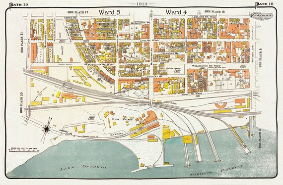 Plate 19 Toronto West ,Waterfront, Bathurst, 1913