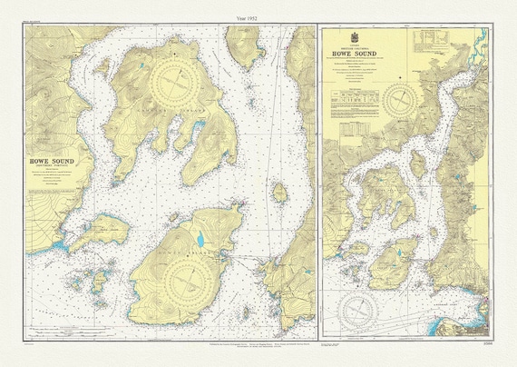 Howe Sound, British Columbia, A Topographical Map,1952