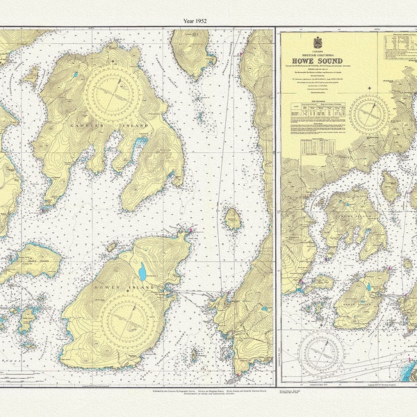 Howe Sound, British Columbia, A Topographical Map,1952