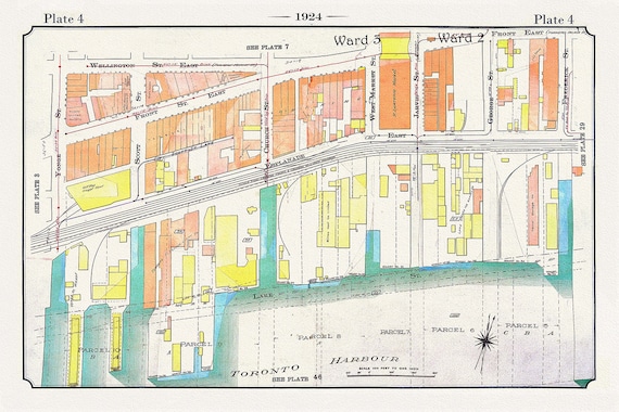 Plate 04, Toronto, Downtown Waterfront, Harbour East, 1924