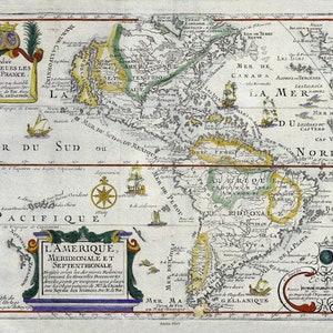 Półwysep Zachodni, 1717, autentyk de Fer, mapa na grubym płótnie bawełnianym, 50 x 70 cm, ok. 20 x 25 cali.
